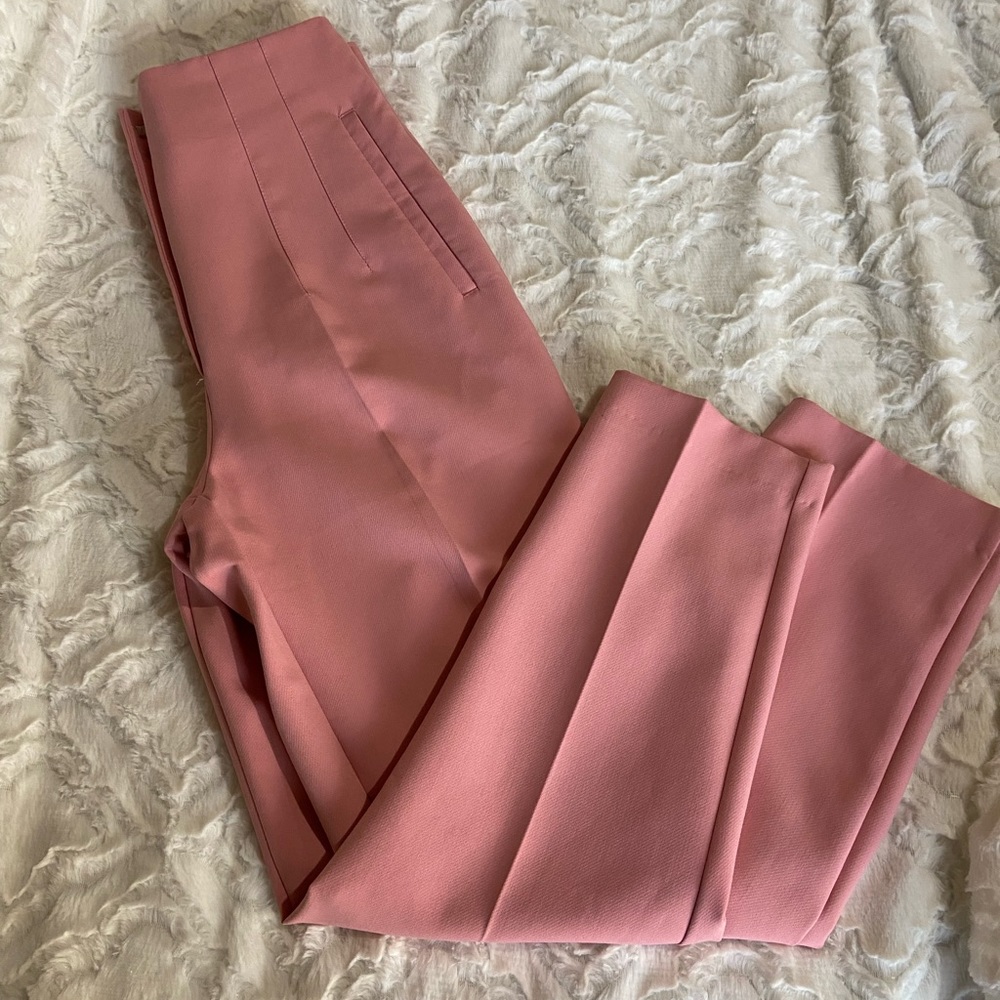 Zara high waist pink pants